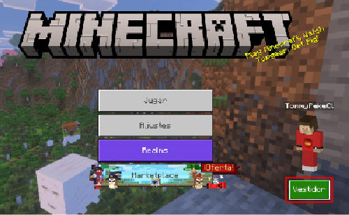 Botón Vestidor Minecraft